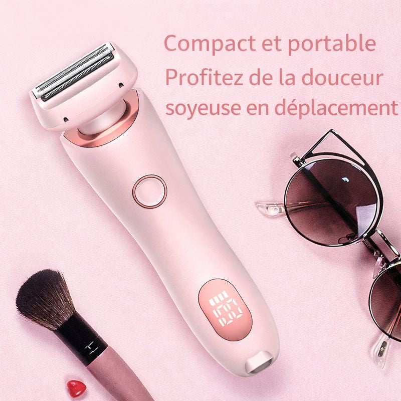Épilateur 2 en 1, USB rechargeable, tondeuse pour femmes, corps, visage, jambe, aisselles, bikini, main.